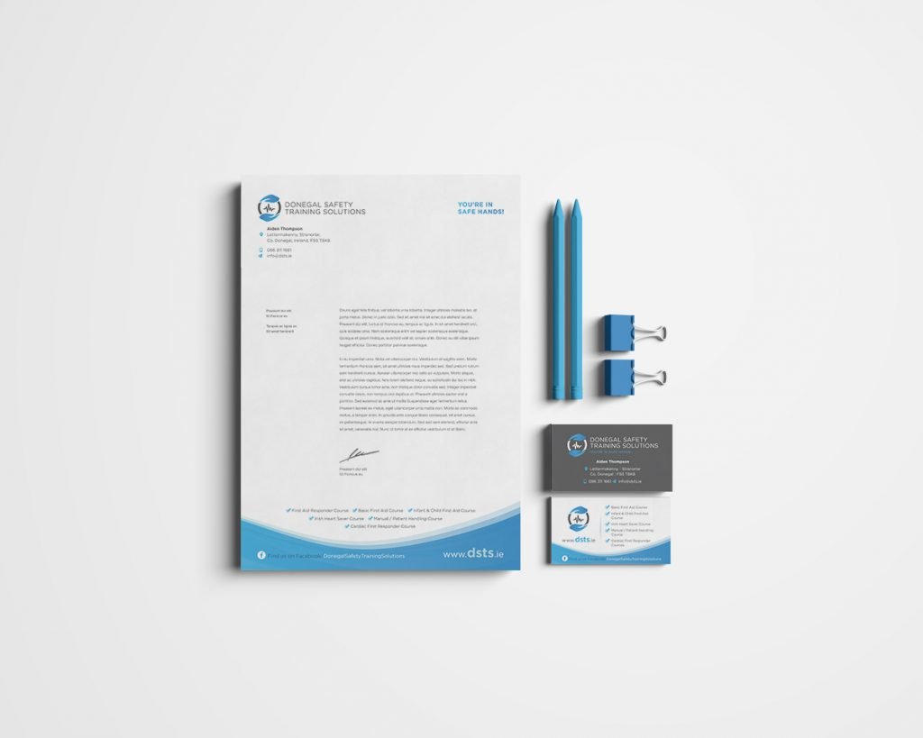 Donegal Safety Training Solutions Stationery Design by Pretty Owl Designs